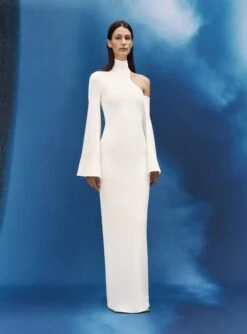 The Rosetta Maxi Dress In Cream -Solace Dress Shop 015 006 v1