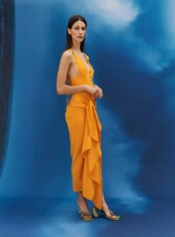 The Cora Midaxi Dress In Orange -Solace Dress Shop 017 013 v1