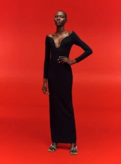 The Sanna Maxi Dress In Black -Solace Dress Shop 02 15 SolaceLondon 01 018 v1