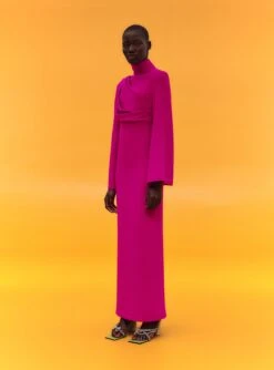 The Lia Maxi Dress In Fuchsia -Solace Dress Shop 02 19 SolaceLondon 01 014 v1