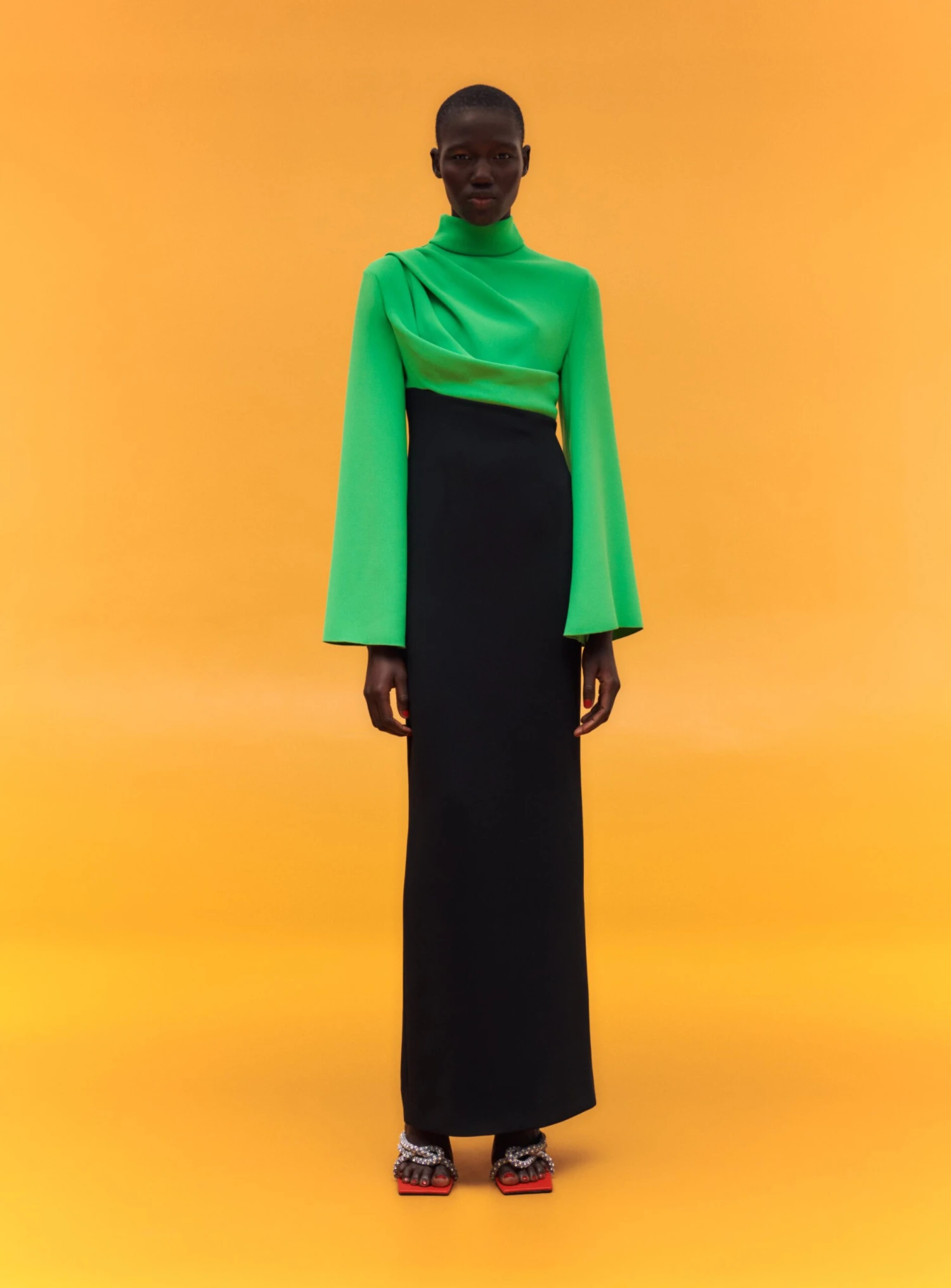 The Lia Maxi Dress In Bright Green & Black 4 The Lia Maxi Dress In Bright Green & Black - Image 2