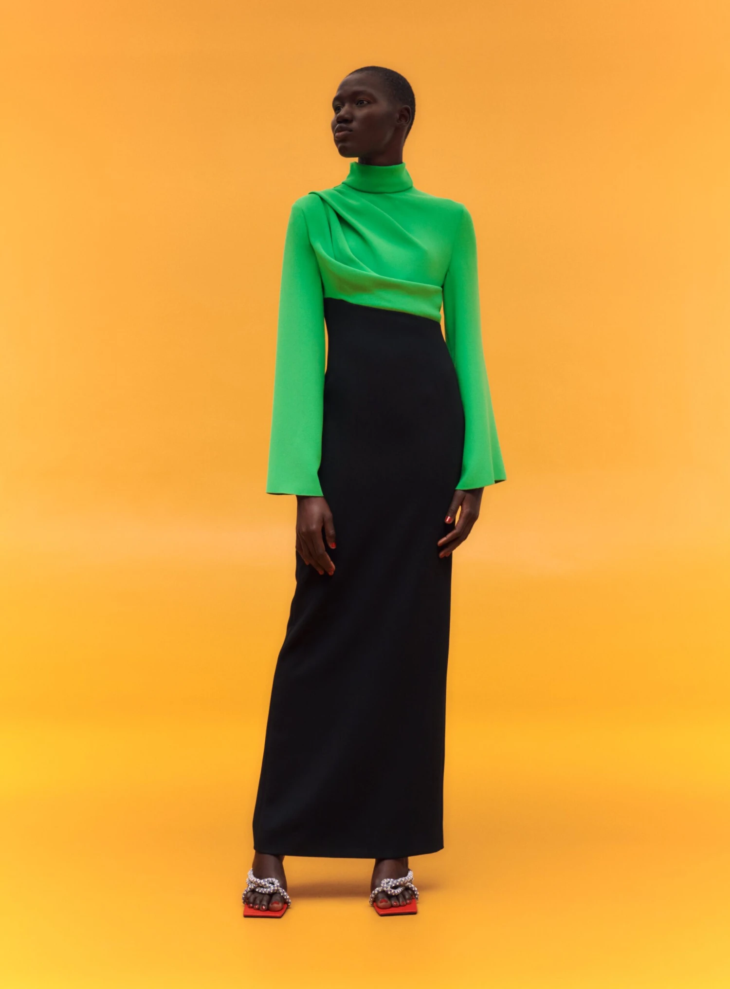 The Lia Maxi Dress In Bright Green & Black 3 The Lia Maxi Dress In Bright Green & Black