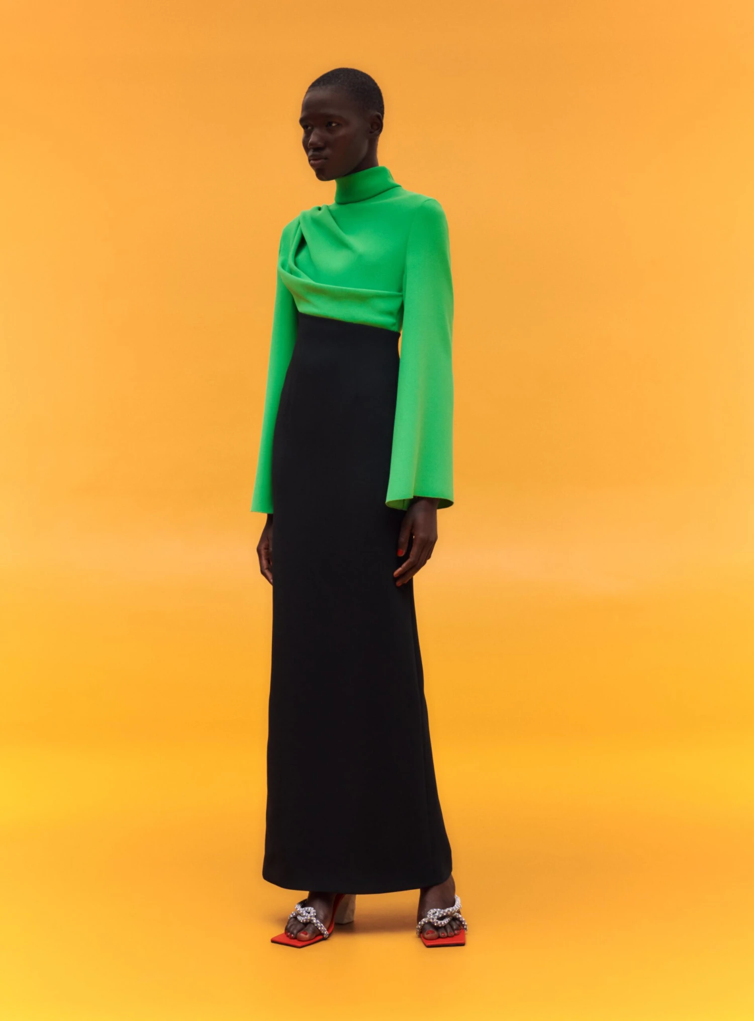 The Lia Maxi Dress In Bright Green & Black 5 The Lia Maxi Dress In Bright Green & Black - Image 3
