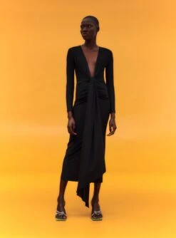 The Lorena Midi Dress In Black -Solace Dress Shop 02 19 SolaceLondon 16 017 v1