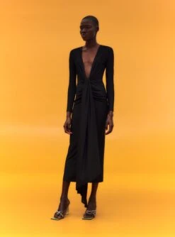 The Lorena Midi Dress In Black -Solace Dress Shop 02 19 SolaceLondon 16 022 v1