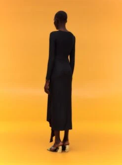 The Lorena Midi Dress In Black -Solace Dress Shop 02 19 SolaceLondon 16 025 v1