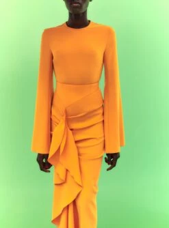 The Giana Skirt In Orange -Solace Dress Shop 02 19 SolaceLondon 26 029 v1 de2470af d560 4213 b6d1 45decc5999d1