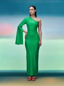 The Valentina Maxi Dress In Bright Green -Solace Dress Shop 05 04 SolaceLondon PF21 02 023 v1