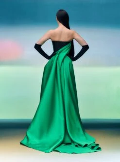 The Veronica Maxi Dress In Bright Green & Black -Solace Dress Shop 05 04 SolaceLondon PF21 03 041 v1