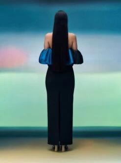 The Elson Maxi Dress In Cerulean Blue & Black Ombre -Solace Dress Shop 05 04 SolaceLondon PF21 10 029 v2 Lifted