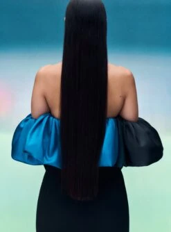 The Elson Maxi Dress In Cerulean Blue & Black Ombre -Solace Dress Shop 05 04 SolaceLondon PF21 10 034 v2 Lifted