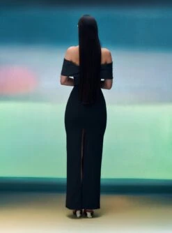 The Rhea Maxi Dress In Black -Solace Dress Shop 05 04 SolaceLondon PF21 13 016 v2 Lifted