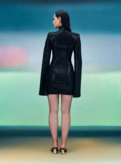 The Hadley Mini Dress In Black -Solace Dress Shop 05 04 SolaceLondon PF21 16 054 v2 Lifted