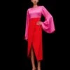The Asta Midi Dress In Hot Pink & Red -Solace Dress Shop 09 06 SOLACE SS22 13 024 v1