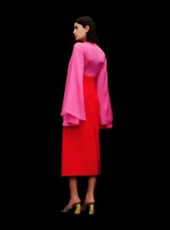 The Asta Midi Dress In Hot Pink & Red 9 The Asta Midi Dress In Hot Pink & Red -Solace Dress Shop 09 06 SOLACE SS22 13 084 v1