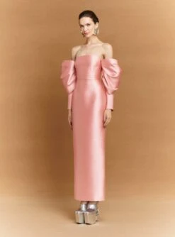 The Laylah Maxi Dress In Putty Pink
