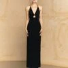 The Milly Maxi Dress In Black -Solace Dress Shop 12 OS45030 MILLY MAXI DRESS BLACK 008 R1