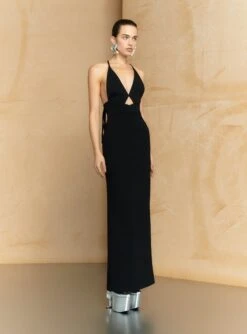 The Milly Maxi Dress In Black -Solace Dress Shop 12 OS45030 MILLY MAXI DRESS BLACK 027 R1