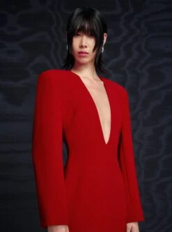 The Deacon Maxi Dress In Crimson Red -Solace Dress Shop 15 OS46038 DEACON MAXI DRESS CRIMSON RED 0041 Rework