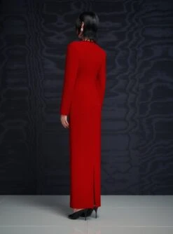 The Deacon Maxi Dress In Crimson Red -Solace Dress Shop 15 OS46038 DEACON MAXI DRESS CRIMSON RED 0048 Rework