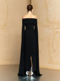 The Nuri Maxi Dress In Black -Solace Dress Shop 16 OS45033 NURI MAXI DRESS BLACK 035 R1