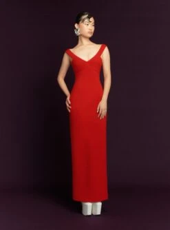 The Nalani Maxi Dress In Red -Solace Dress Shop 17 OS44044 NALANI MAXI DRESS RED 026 R1