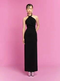 The Riva Maxi Dress In Black And Jet -Solace Dress Shop 19 OS33015 RIVA MAXI DRESS BLACK 031 R1