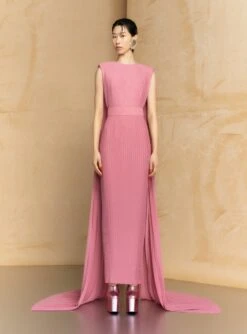 The Tavia Maxi Dress In Peony Pink