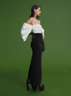 The Arla Maxi Dress In Black And Cream -Solace Dress Shop 211117 SolaceLondon PF22 Look 03 030 v1