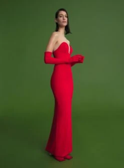 The Audrey Maxi Dress In Red -Solace Dress Shop 211117 SolaceLondon PF22 Look 06 015 v1