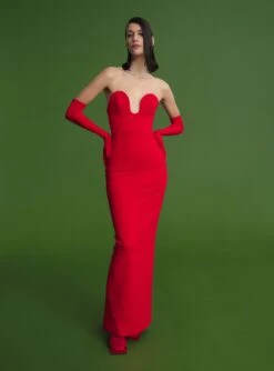 The Audrey Maxi Dress In Red