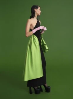 The Calla Maxi Dress In Black & Chartreuse -Solace Dress Shop 211117 SolaceLondon PF22 Look 09 092 v1