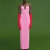 The Audrey Maxi Dress In Bubblegum -Solace Dress Shop 211118 SolaceLondon PF22 Look 20 013 v2