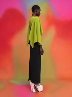 The Yael Maxi Dress In Chartreuse & Black -Solace Dress Shop 211118 SolaceLondon PF22 Look 34 041 v2