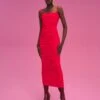 Adler Midi Dress In Red