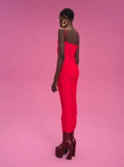 Adler Midi Dress In Red -Solace Dress Shop 211119 SolaceLondon PF22 Look 47 019 v1