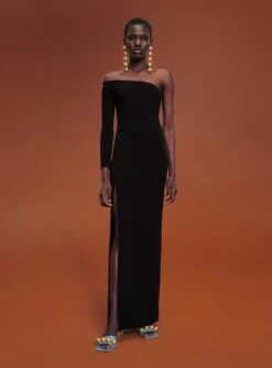 The Palmer Dress In Black -Solace Dress Shop 211209 SolaceLondon RS22 Look 01 040