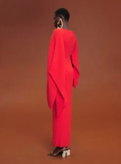 The Adami Maxi Dress In Red -Solace Dress Shop 211209 SolaceLondon RS22 Look 14 043