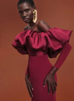 The Elson Maxi Dress In Mulberry -Solace Dress Shop 211209 SolaceLondon RS22 Look 23 057