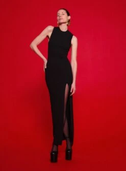 The Monique Maxi Dress In Black -Solace Dress Shop 220120 SolaceLondon FW22 05 013 v1