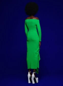The Lotus Midaxi Dress In Green -Solace Dress Shop 220121 SolaceLondon FW22 26 042 v1