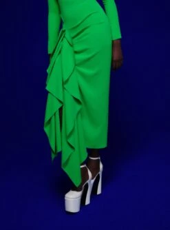 The Lotus Midaxi Dress In Green -Solace Dress Shop 220121 SolaceLondon FW22 26 069 v1