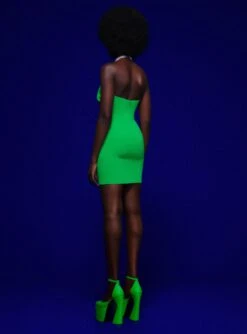 The Kami Mini Dress In Green -Solace Dress Shop 220121 SolaceLondon FW22 28 039 v1
