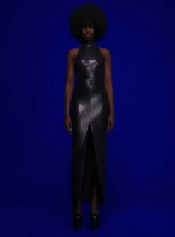 The Santina Maxi Dress In Black