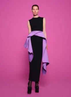 The Renn Maxi Dress In Black & Lilac -Solace Dress Shop 220124 SolaceLondon FW22 50 022 v1