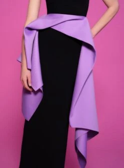 The Renn Maxi Dress In Black & Lilac -Solace Dress Shop 220124 SolaceLondon FW22 50 078 v1
