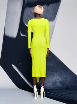The Lorena Midi Dress In Citrus -Solace Dress Shop 220210 SolaceLondon SS22 04 092 v1