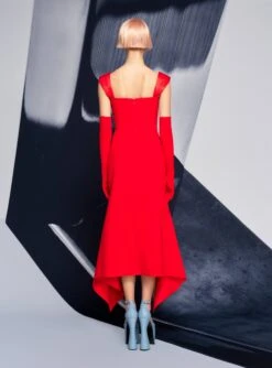 The Dahlia Midi Dress In Red -Solace Dress Shop 220210 SolaceLondon SS22 05 095 v1