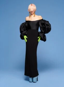 The Hedera Maxi Dress In Black