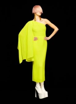 The Lenna Midi Dress In Citrus -Solace Dress Shop 220211 SolaceLondon SS22 34 031 v1